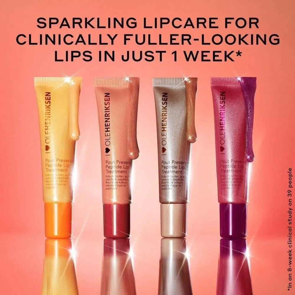 OLEHENRIKSEN Pout Preserve Peptide Lip Treatment in Strawberry Sorbet Glimmer - Picture 2 of 4